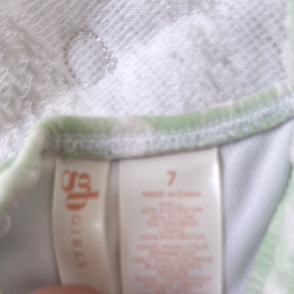 GB Girls Green and White Checkered Bikini - Picture 4 of 4